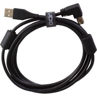U95006BL ULTIMATE AUDIO CABLE USB 2.0 A-B BLACK ANGLED 3M