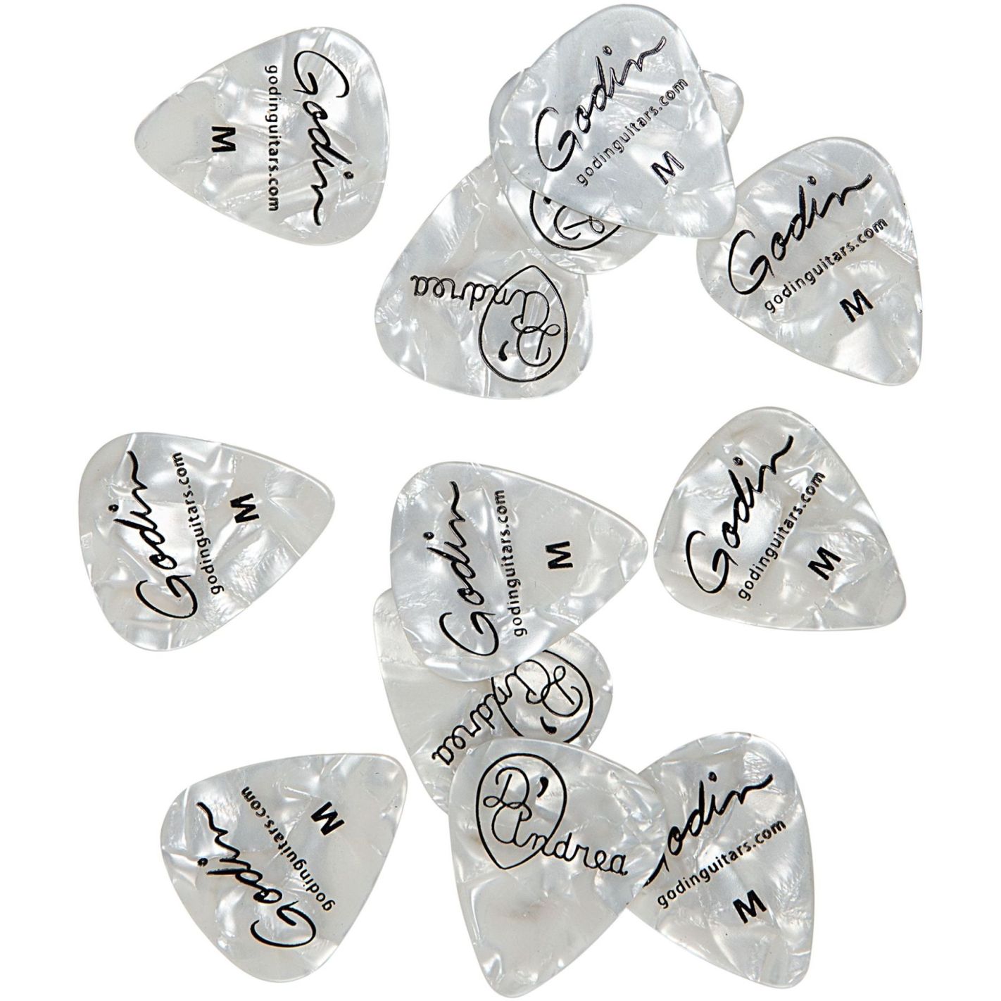 PICKS WHITE .71MM MEDIUM PK12