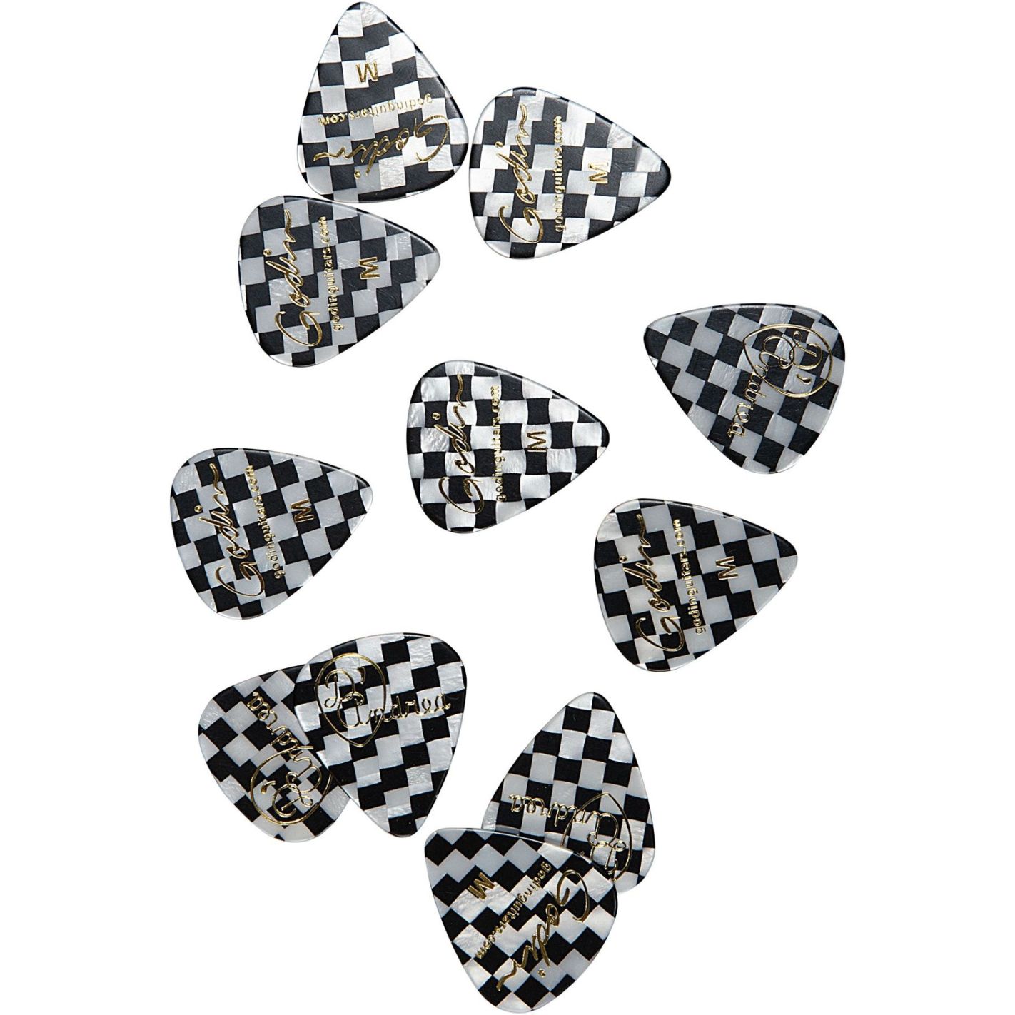 PICKS CHECKERBOARD .71MM MEDIUM PK12