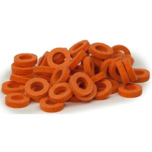 NATURAL FELT RINGS PASTEL ORANGE