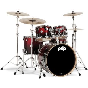 SHELLSET CONCEPT MAPLE 5-PIECE KIT RED TO BLACK SPARKLE