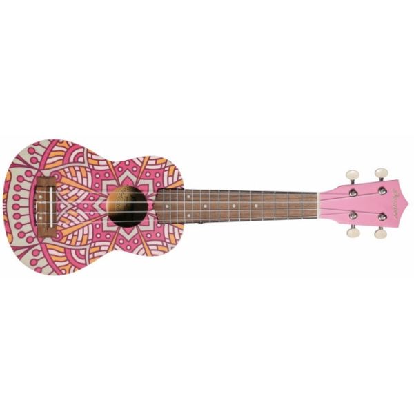 UKELELE SOPRANO PINK MANDALA B1E-PM