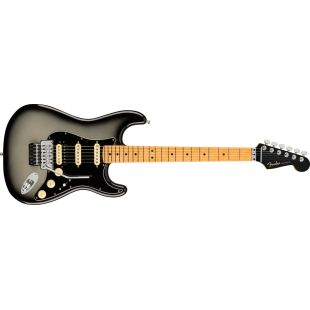 AMERICAN ULTRA LUXE STRATOCASTER FLOYD ROSE HSS MN SILVER...