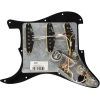 PRE-WIRED STRAT PICKGUARD TEX-MEX SSS BLACK 11 HOLE