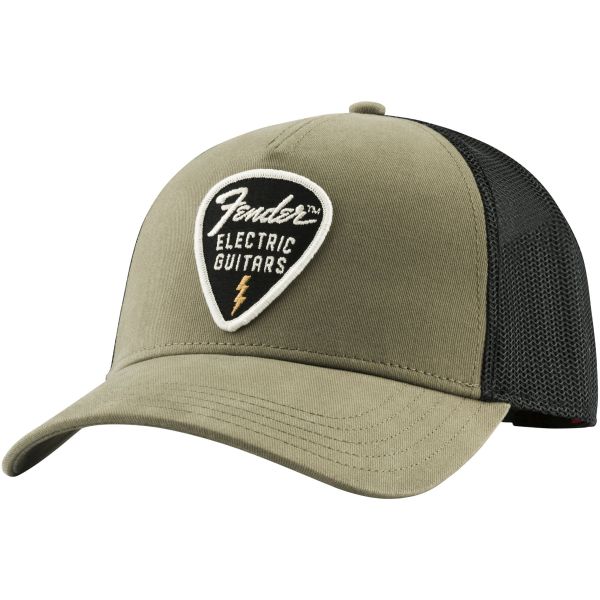 FENDER SNAP BACK PICK PATCH HAT OLIVE