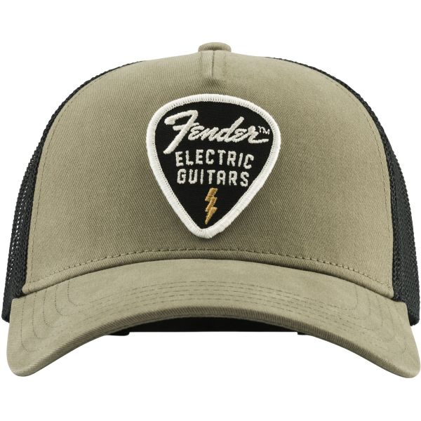 FENDER SNAP BACK PICK PATCH HAT OLIVE