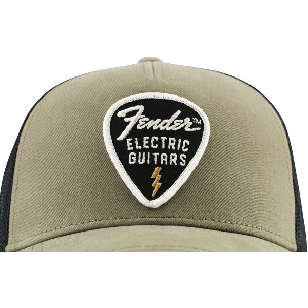 FENDER SNAP BACK PICK PATCH HAT OLIVE
