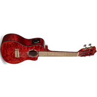 UKELELE QUILTED MAPLE CONCERT ELECTRIFICADO RED QM-RDCEC