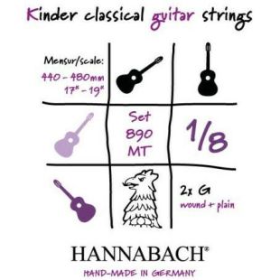 SET 890 MT KINDER CLASSICAL GUITAR STRINGS 440-480MM