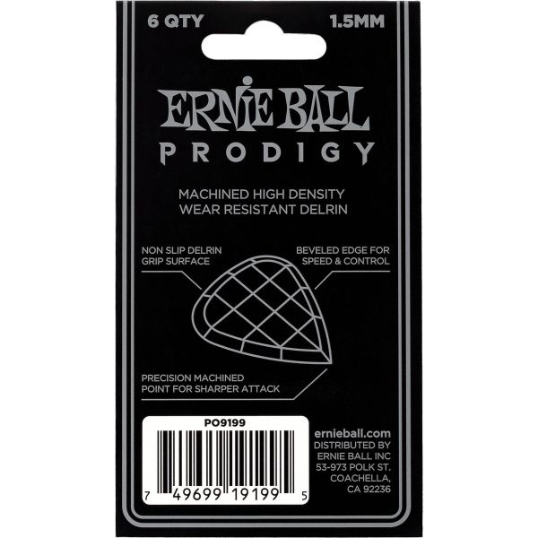 EB9199 PRODIGY PICKS 1.5 MM STD BK