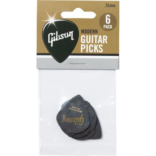 MODERN GUITAR PICKS 6 PACK BLACK .73MM