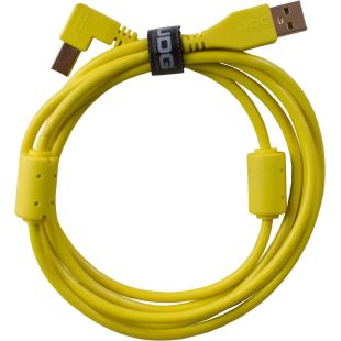 U95004YL ULTIMATE AUDIO CABLE USB 2.0 A-B YELLOW ANGLED 1M
