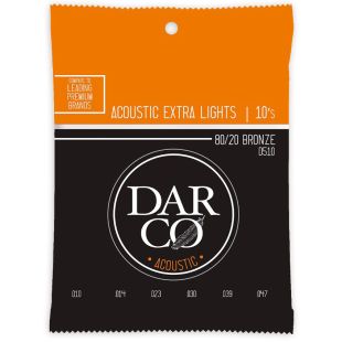 D510 80-20 BRONZE ACOUSTIC EXTRA LIGHTS 10S