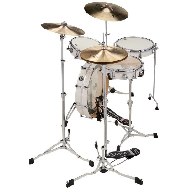 PERFORMANCE 4PC LOW PRO DRUM SET WHITE MARINE