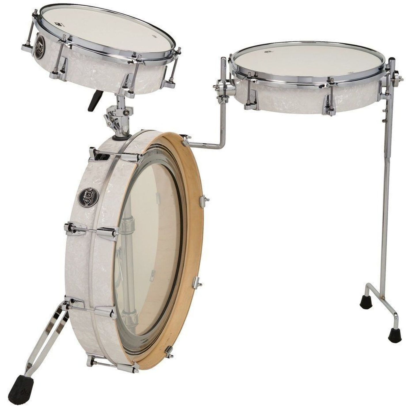 PERFORMANCE 3PC LOW PRO DRUM SET WHITE MARINE