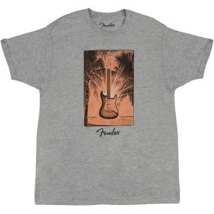 FENDER SURF TEE GREY HEATHER S