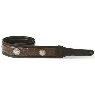 GRAND PACIFIC STRAP BLK LTHR-NI CONCHO 3