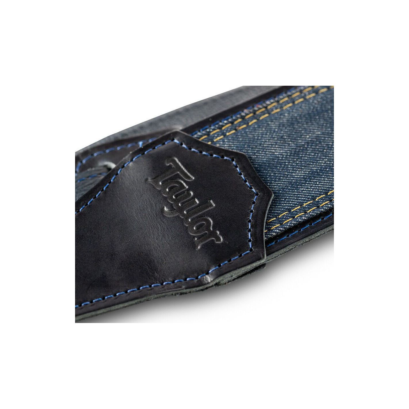 BLUE DENIM STRAP NAVY LEATHER EDGES 2.5...