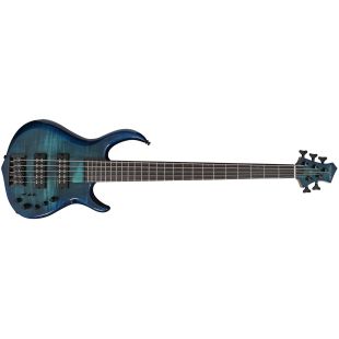 M7 ALDER-5 FRETLESS TRANSPARENT BLUE 2ND GEN