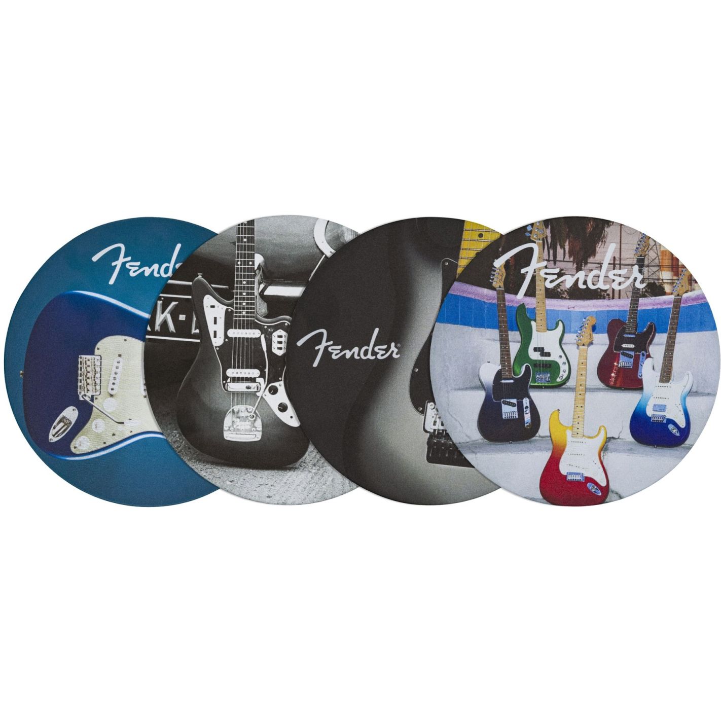 FENDER GUITARS 4-PK COASTER SET MULTI