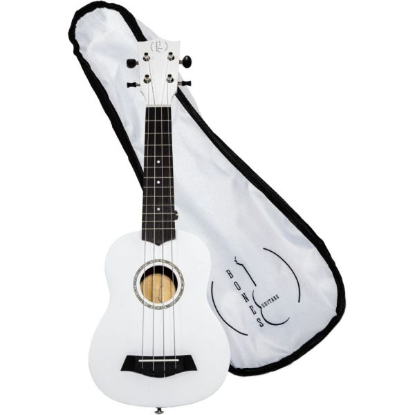 UKELELE SOPRANO BONES SP200S WH LINDEN BLANCO...