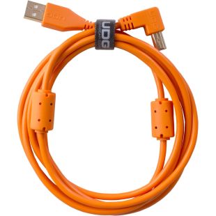 U95004OR ULTIMATE AUDIO CABLE USB 2.0 A-B ORANGE ANGLED 1M