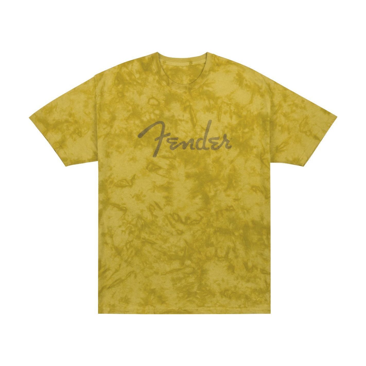 FENDER LOGO TIE DYE T-SHIRT MUSTARD XXL