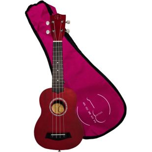 UKELELE SOPRANO BONES SP200S RD LINDEN ROJO SATINADO