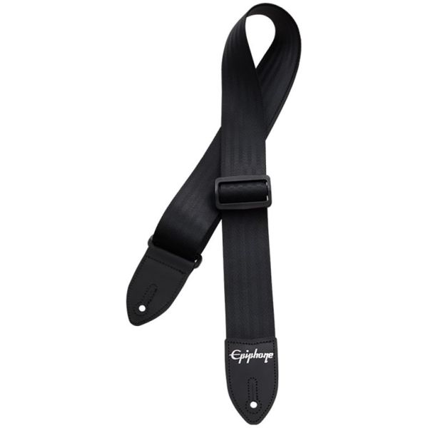 SEATBELT GUITAR STRAP BLACK