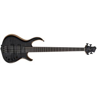 M7 SWAMP ASH-4 FRETLESS TRANSPARENT BLACK 2ND GEN