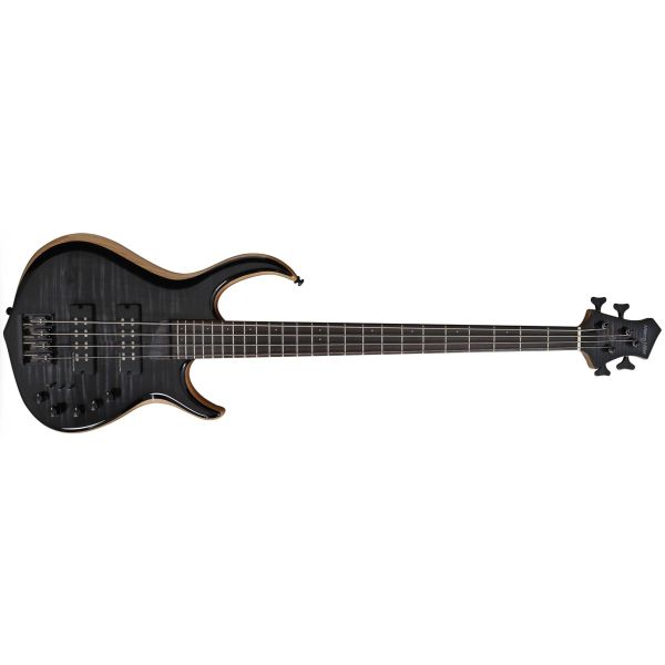 M7 SWAMP ASH-4 FRETLESS TRANSPARENT BLACK 2ND GEN
