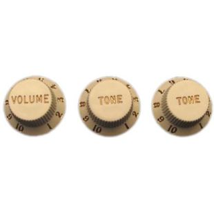 STRAT KNOBS PARCHMENT 1V 2T