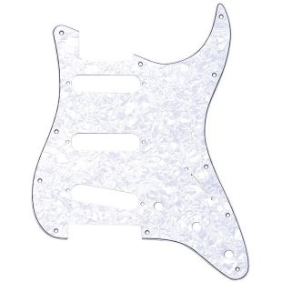 STRAT PICKGUARD SSS WHITE PEARL