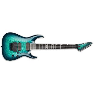 E-II HORIZON FR-7 BLACK TURQUOISE BURST 7 CUERDAS