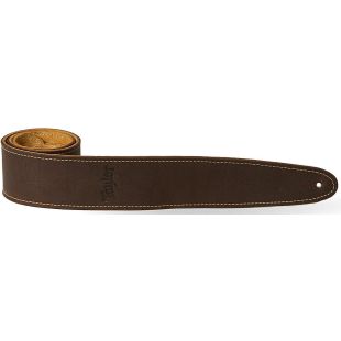 STRAP CHOC BROWN LEATHER SUEDE BACK 2.5