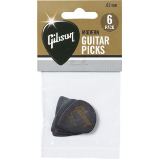 MODERN GUITAR PICKS 6 PACK BLACK .88MM