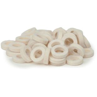 NATURAL FELT RINGS TINGED WHITE
