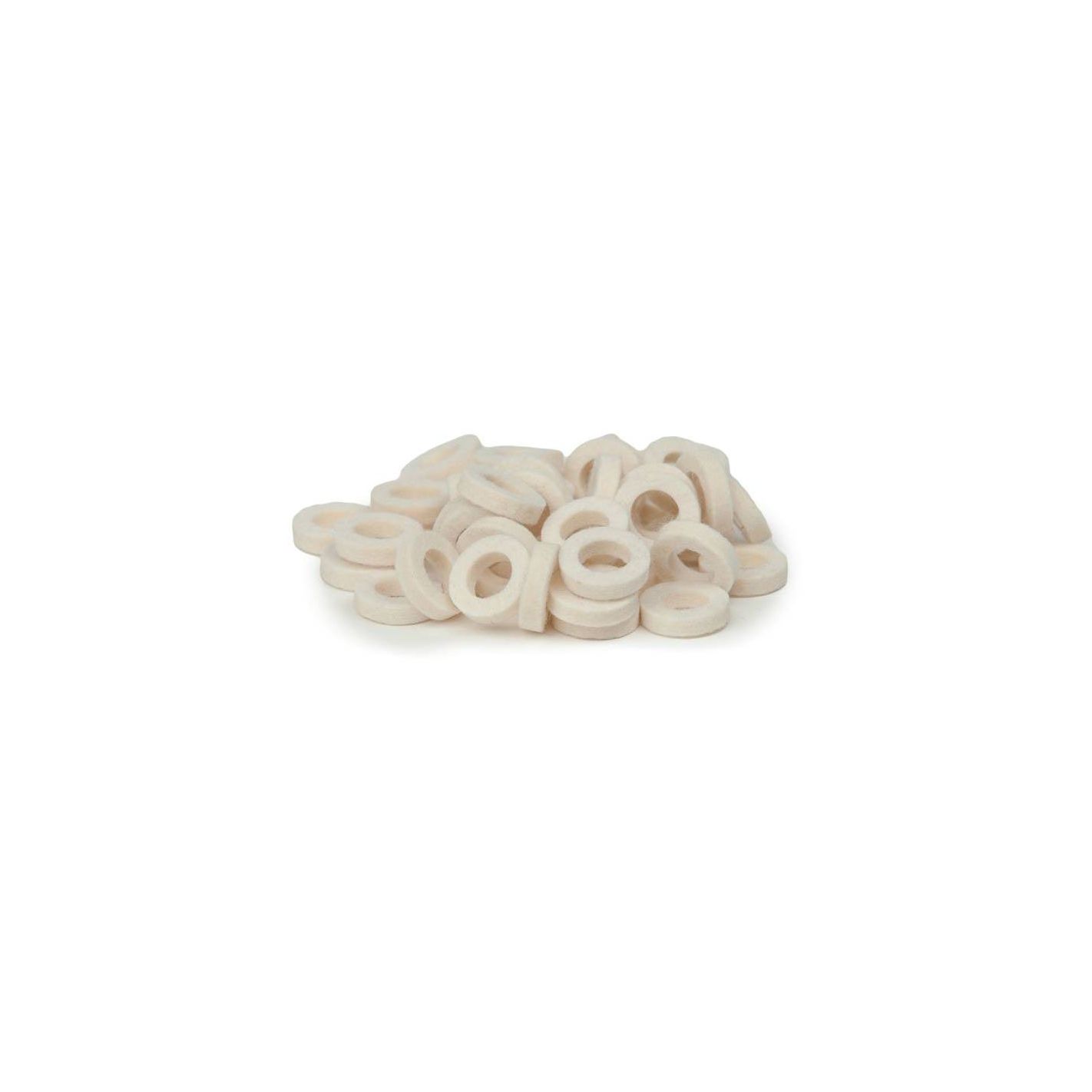 NATURAL FELT RINGS TINGED WHITE