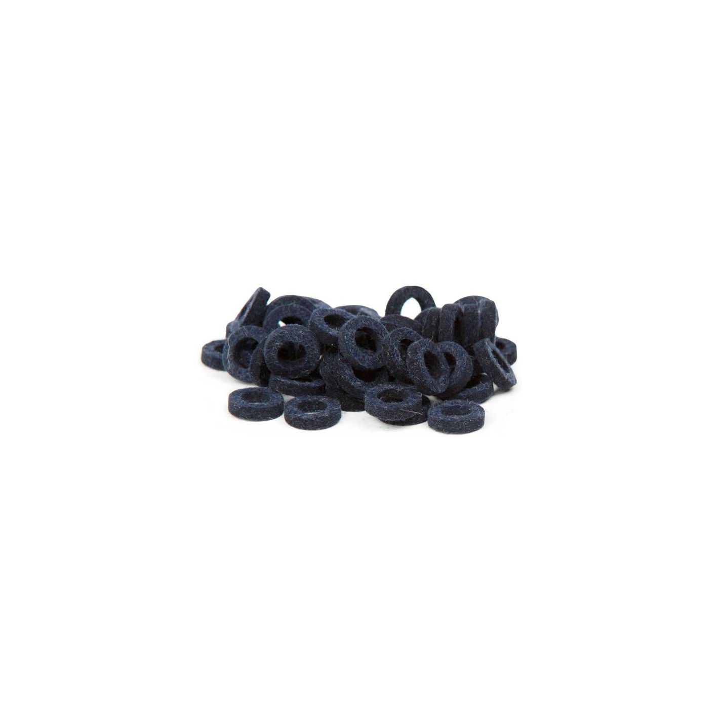 NATURAL FELT RINGS TINGED DARK BLUE