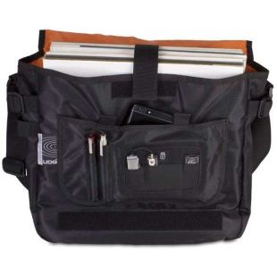 U9450BL-OR ULTIMATE COURIERBAG BLACK. ORANGE INSIDE