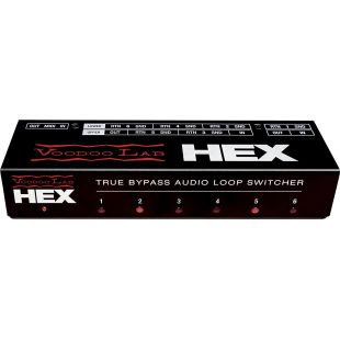 HEX TRUE BYPASS AUDIO LOOP SWITCHER