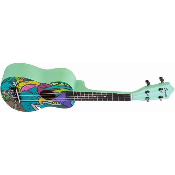 UKELELE SOPRANO B1E-GJ GREEN JUNGLE