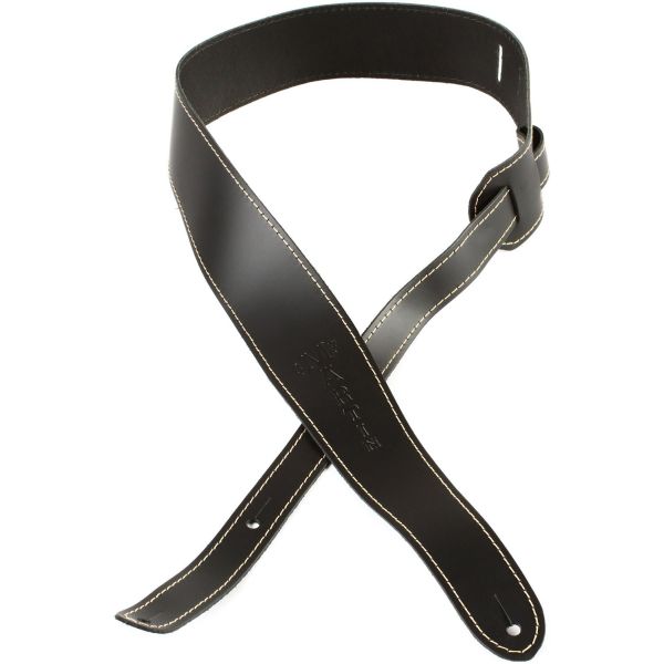 18A0046 LEATHER GUITAR STRAP BLACK