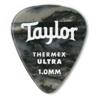 PREM 351 THERMEX ULTRA PICKS BLK ONYX 1.00MM 6-PACK