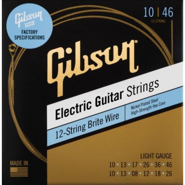BRITE WIRE ELECTRIC GUITAR STRINGS 12-STRING...