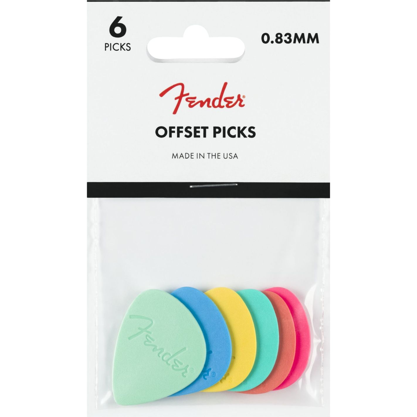 OFFSET PICKS MULTI-COLORED X6