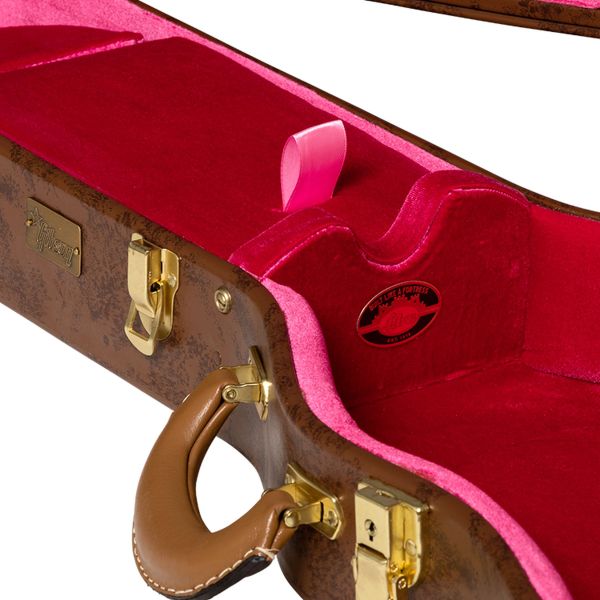 LIFTON HISTORIC 5-LATCH BROWN-PINK HARDSHELL...