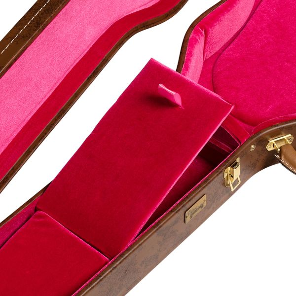 LIFTON HISTORIC 5-LATCH BROWN-PINK HARDSHELL...