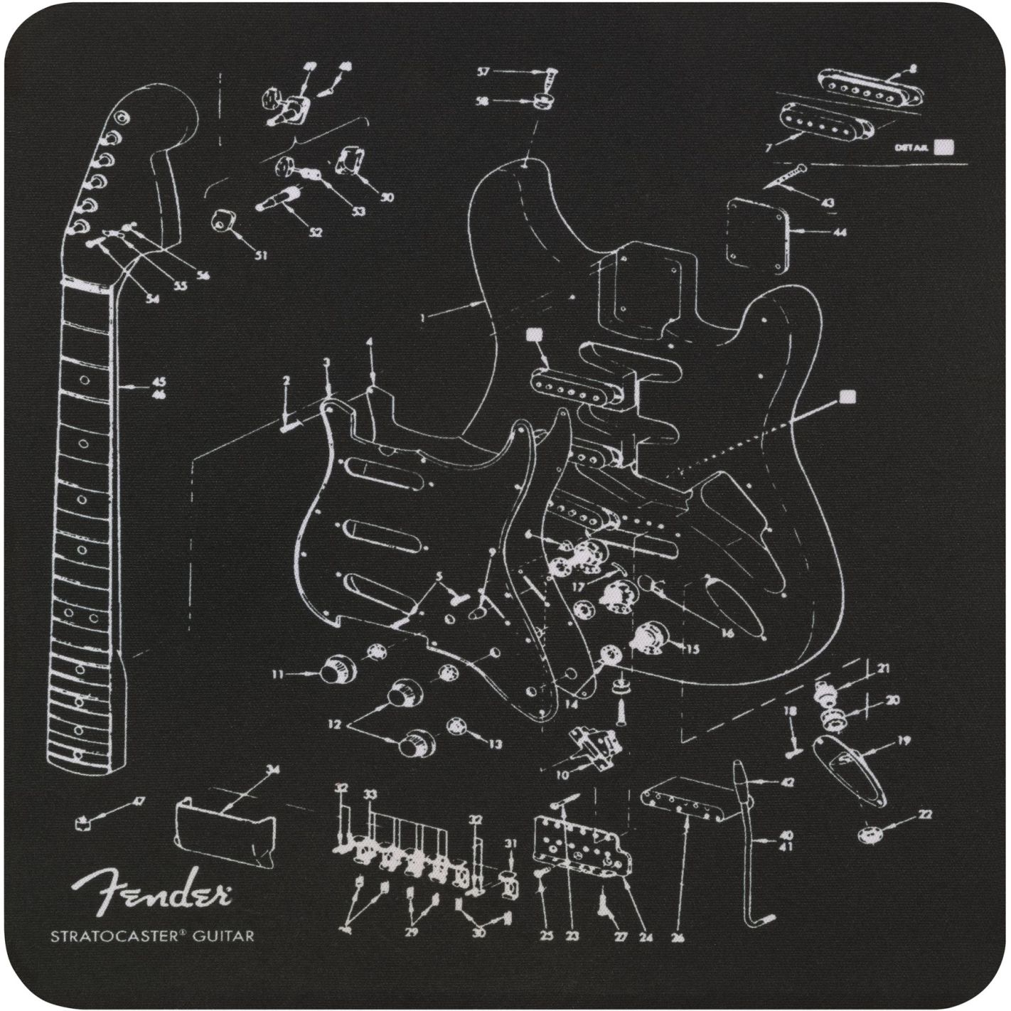 FENDER MOUSEPAD EXPLODED  STRAT