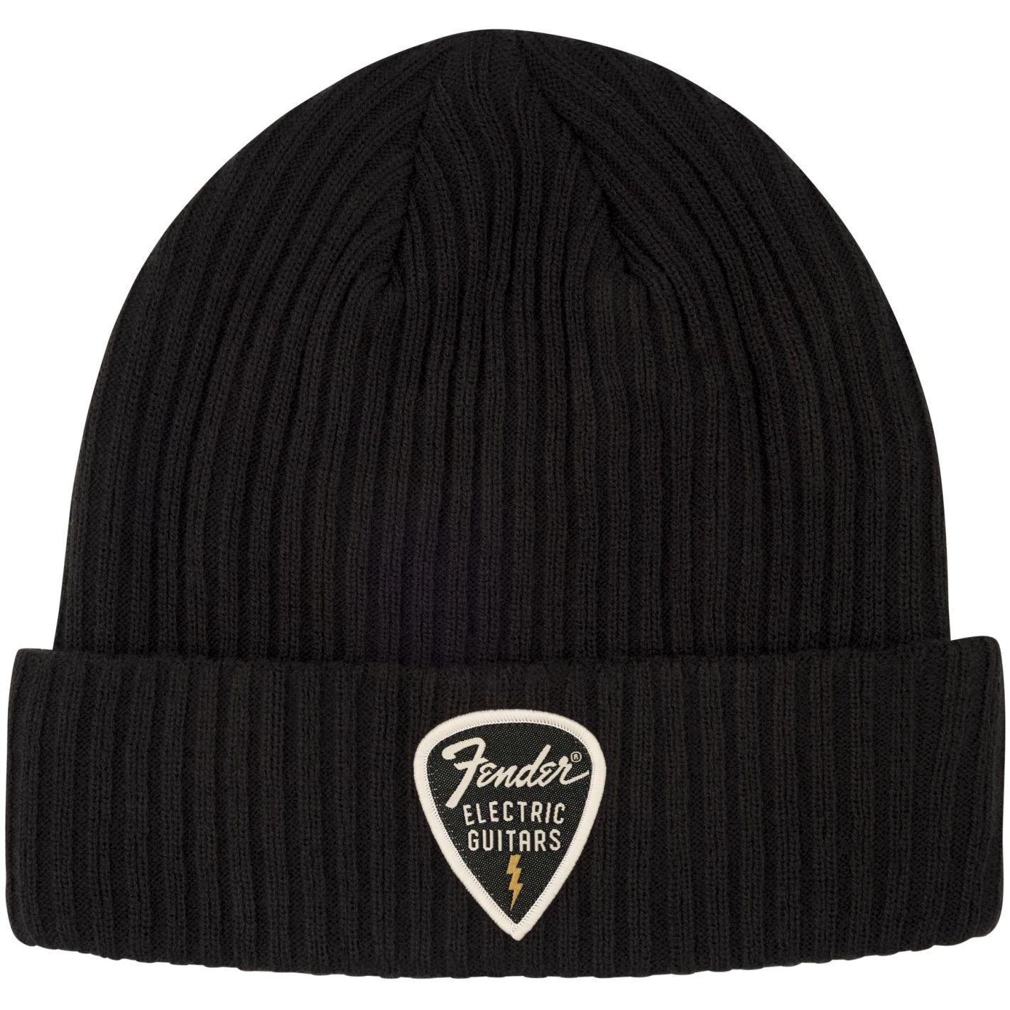 PICK PATCH RIBBED BEANIE BLACK